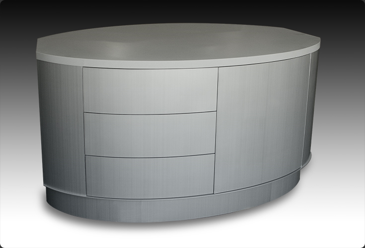 Aluminum rounded cabinet