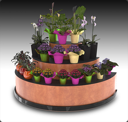 Half Round Floral Display